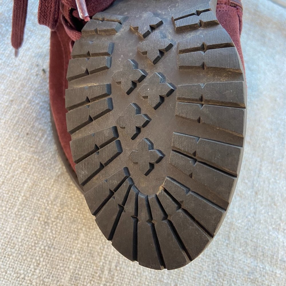 Bjorndal Sasha red suede leather combat boot, size 6 - Picture 4 of 5